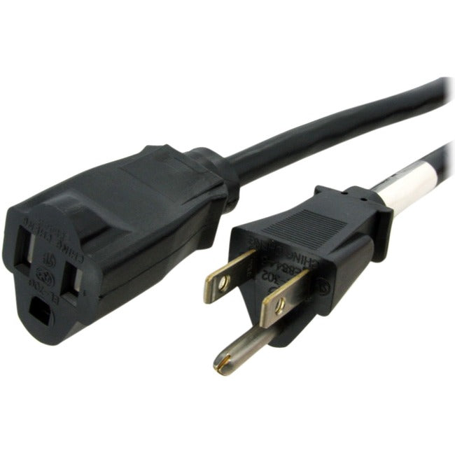 StarTech.com 10ft Power Cord Extension - NEMA 5-15R to NEMA 5-15P