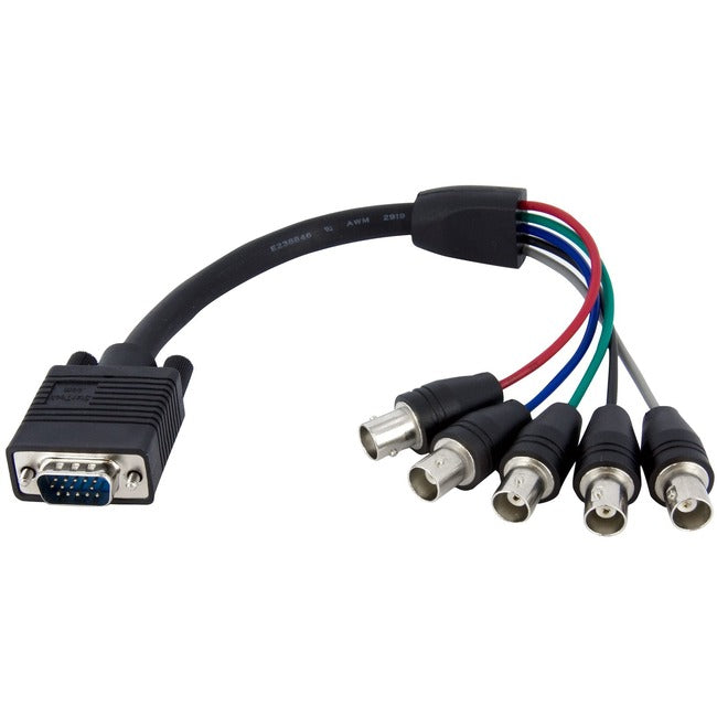 StarTech.com 1 ft Coax HD15 VGA to 5 BNC RGBHV Monitor Cable Default Title