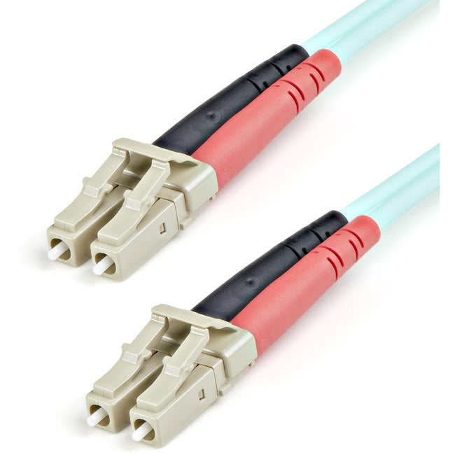 StarTech.com 1m Fiber Optic Cable - 10 Gb Aqua - Multimode Duplex 50/125 - LSZH - LC/LC - OM3 - LC to LC Fiber Patch Cable Default Title