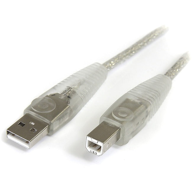 StarTech.com – Transparentes USB 2.0-Kabel – 4-poliger USB Typ A (M) – 4-poliger USB Typ B (M) – (USB / Hi-Speed ​​USB) – 15 Fuß