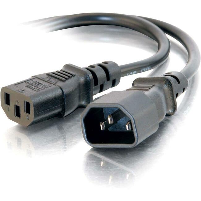 C2G 6ft 16 AWG 250 Volt Computer-Stromverlängerungskabel (IEC320C14 bis IEC320C13)