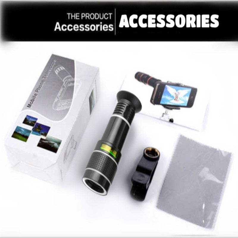Phone Camera Lens Universal Clip 20X Zoom HD Cell Phone Telescope Lens For Phone External Telescope Phone Accessories Kits