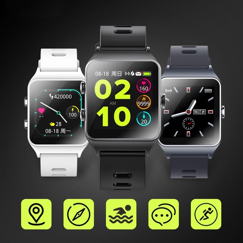 Wasserdichte GPS-Sportuhr, dynamische Herzfrequenzüberwachung, Kompass, Smartwatch für Damen und Herren, Smart-Armband, Android IOS