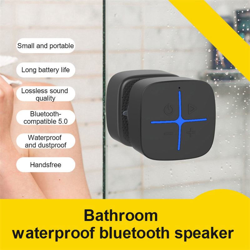 Portable Bluetooth-Compatible 5.0 Speaker Wireless Shower Player Waterproof Surround Sound System Handsfree