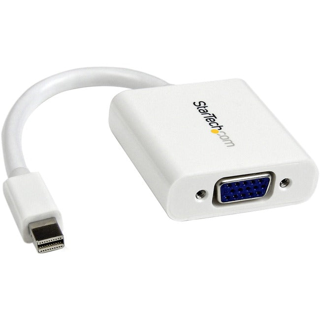 StarTech.com Mini DisplayPort to VGA Adapter - White - 1080p - Thunderbolt to VGA Monitor Adapter - Mini DP to VGA Converter Default Title