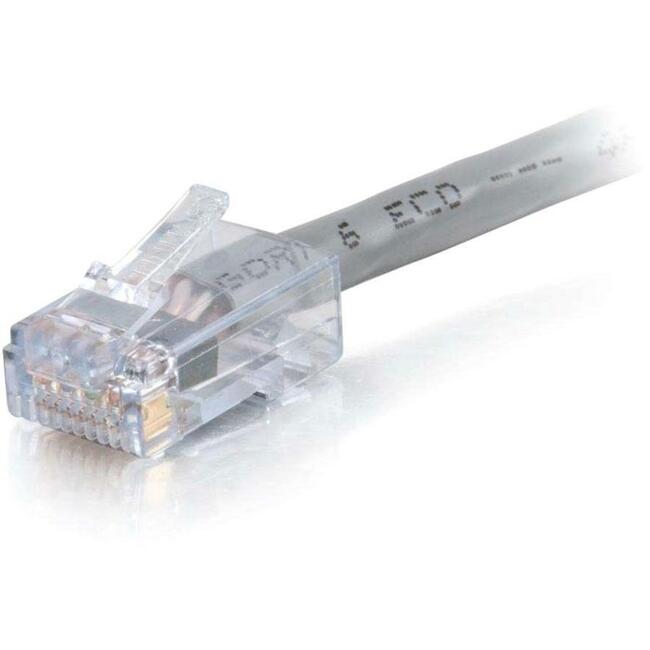 C2G-35ft Cat6 Non-Booted Network Patch Cable (Plenum-Rated) - Gray