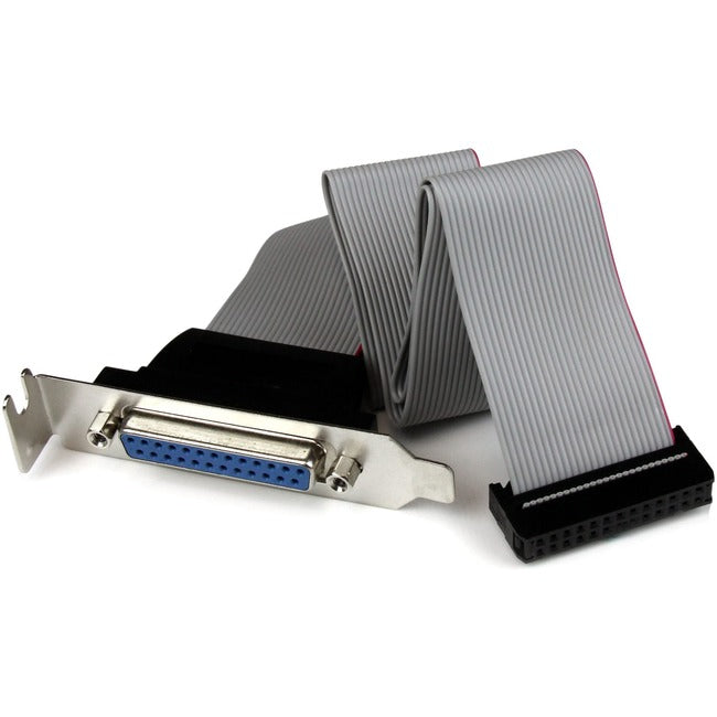 StarTech.com Low Profile 16in Parallel Port Header Cable Adapter with Bracket - DB25 (F) to IDC26 Default Title