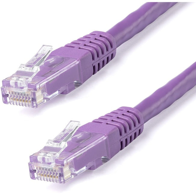 StarTech.com 25 ft Cat 6 Purple Molded RJ45 UTP Gigabit Cat6 Patch Cable - 25ft Patch Cord Default Title