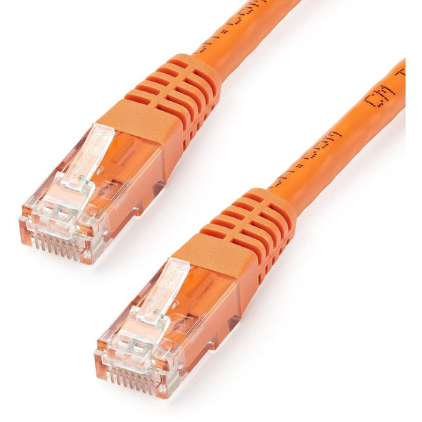 StarTech.com 50 ft Cat 6 Orange Molded RJ45 UTP Gigabit Cat6 Patch Cable - 50ft Patch Cord Default Title