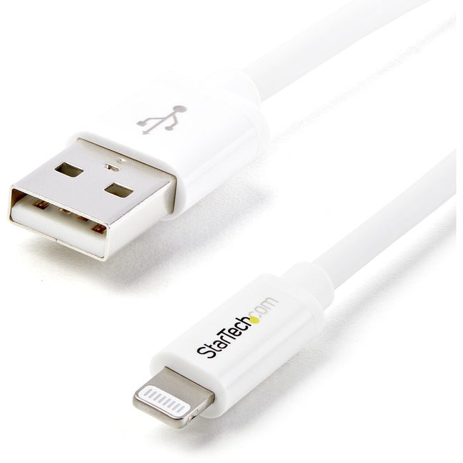 StarTech.com 2 m (6 Fuß) langes weißes Apple® 8-Pin-Lightning-Stecker-auf-USB-Kabel für iPhone/iPod/iPad