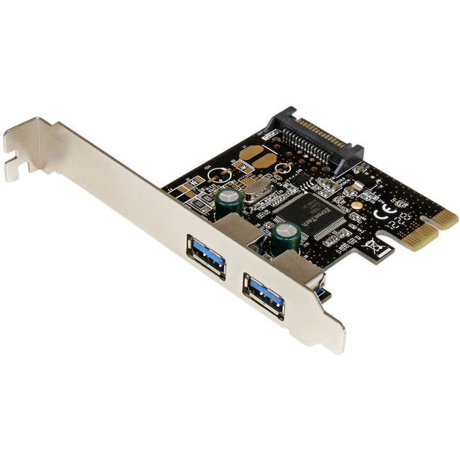 StarTech.com 2 Port PCI Express PCIe SuperSpeed USB 3.0 Controller Card w/ SATA Power Default Title