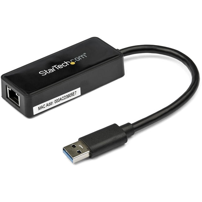 StarTech.com USB 3.0 to Gigabit Ethernet Adapter NIC w/ USB Port - Black Default Title