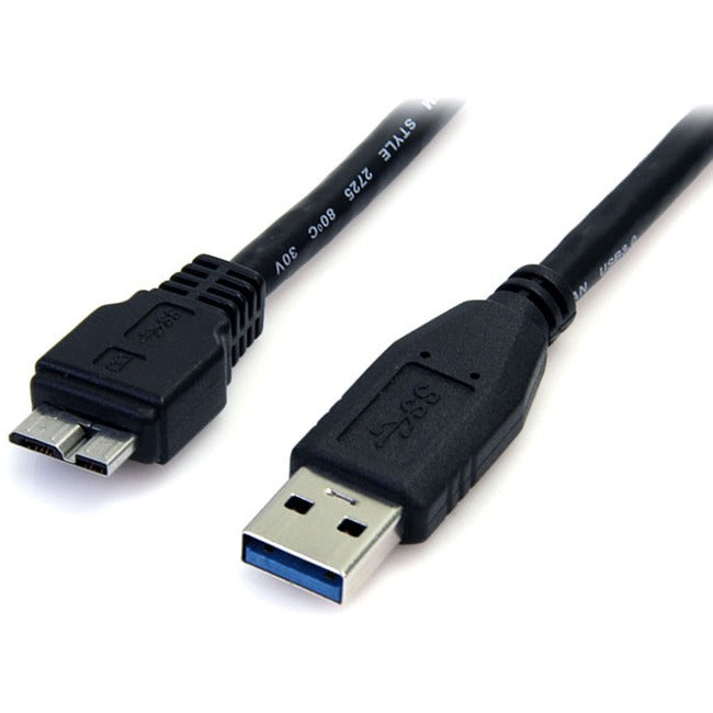 StarTech.com 0.5m (1.5ft) Black SuperSpeed USB 3.0 Cable A to Micro B - M/M Default Title
