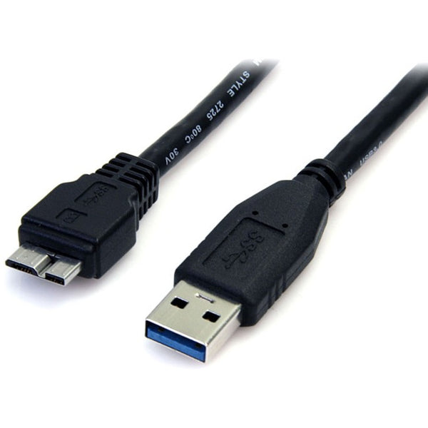 StarTech.com 0.5m (1.5ft) Black SuperSpeed USB 3.0 Cable A to Micro B - M/M Default Title