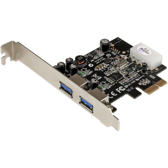 StarTech.com 2 Port PCI Express (PCIe) SuperSpeed USB 3.0 Card Adapter with UASP - LP4 Power Default Title