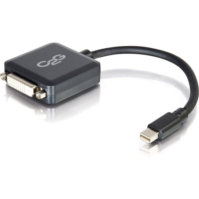C2G 8in Mini DisplayPort to DVI Adapter-Thunderbolt to DVI-D Converter-M/F Black Default Title