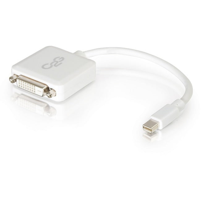 C2G 8in Mini DisplayPort to DVI Adapter-Single Link DVI-D-Thunderbolt to DVI Converter-M/F White Default Title