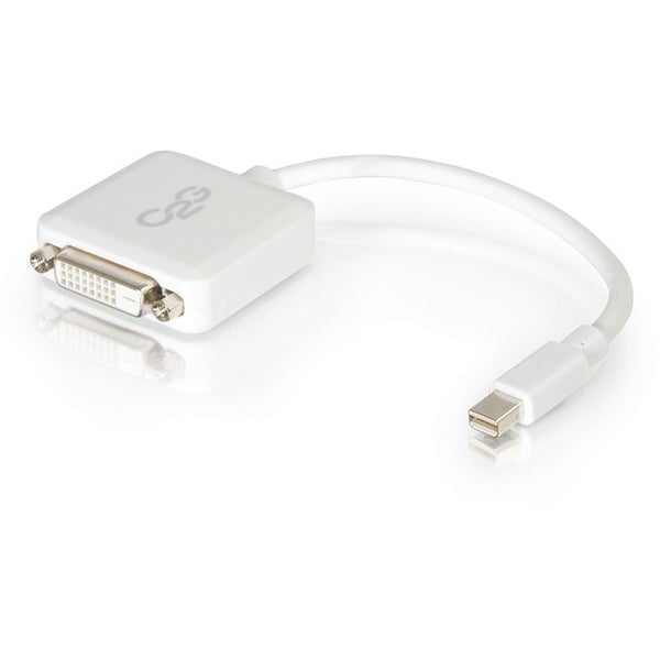 C2G 8in Mini DisplayPort to DVI Adapter-Single Link DVI-D-Thunderbolt to DVI Converter-M/F White Default Title