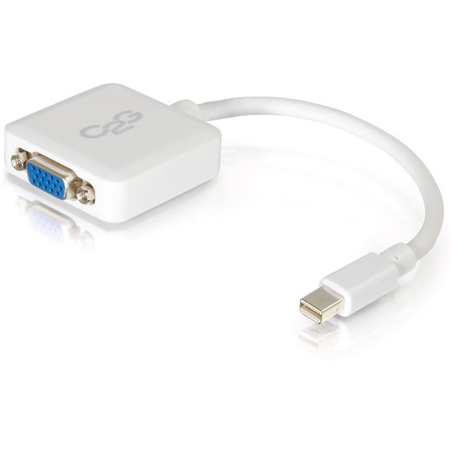 C2G 8in Mini DisplayPort to VGA Adapter -Thunderbolt to VGA Converter-M/F White