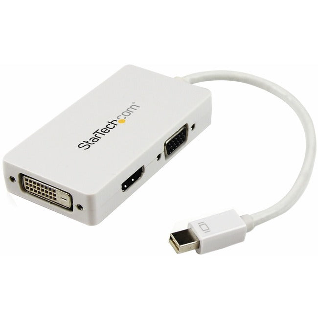 StarTech.com Travel A/V adapter: 3-in-1 Mini DisplayPort to VGA DVI or HDMI converter - white Default Title
