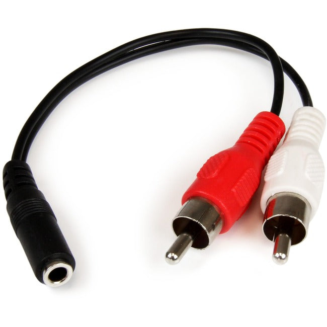 StarTech.com 6-Zoll-Stereo-Audiokabel – 3,5-mm-Buchse auf 2x Cinch-Stecker