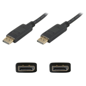 AddOn 5-Pack of 1ft DisplayPort Male to Male Black Cables