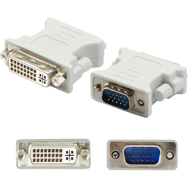 AddOn 5-Pack of VGA Male to DVI-I Female White Adapters