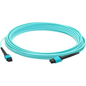 AddOn 3m MPO (Male) to MPO (Male) 12-strand Aqua OM3 Straight Fiber OFNR (Riser-Rated) Patch Cable Default Title