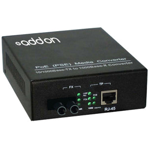 AddOn 10/100/1000Base-TX(RJ-45) to 1000Base-SX(ST) MMF 850nm 550m POE Media Converter Default Title