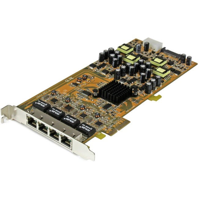 StarTech.com 4 Port Gigabit Power over Ethernet PCIe Network Card - PSE / PoE PCI Express NIC Default Title