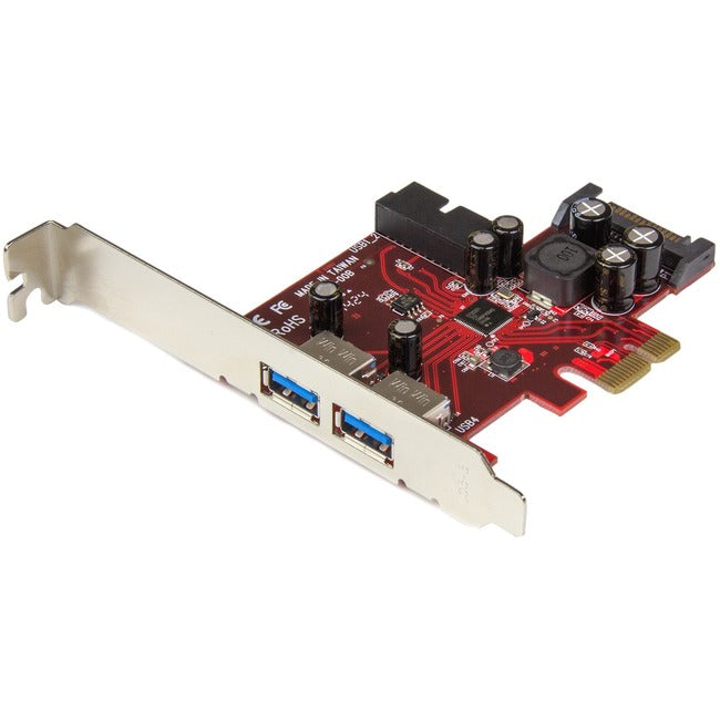 StarTech.com 4 Port PCI Express USB 3.0 Card - 2 External & 2 Internal - SATA Power Default Title