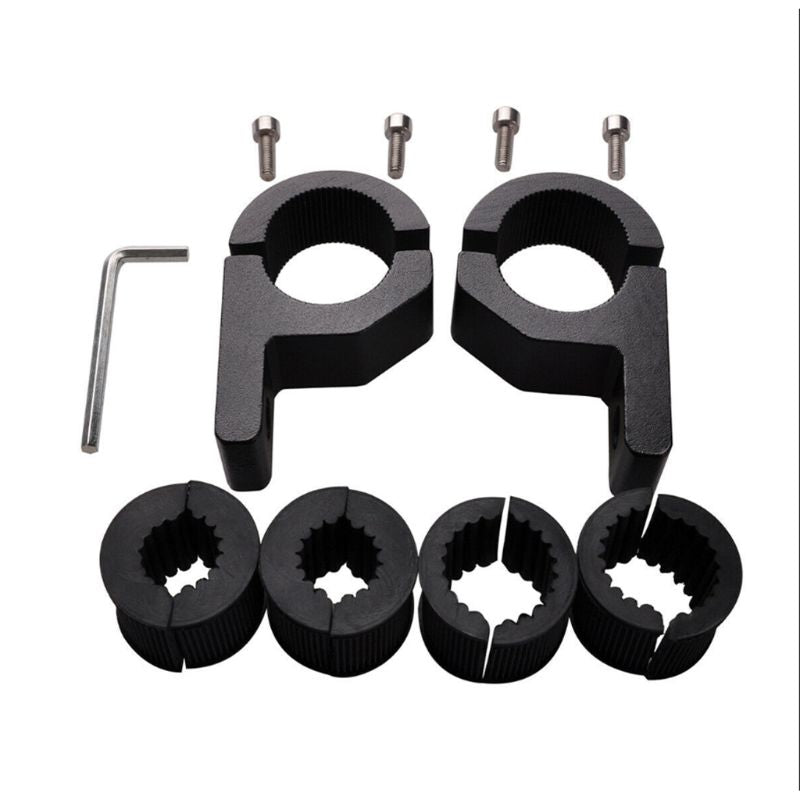 Bull Bar Mount Bracket Fog Driving Light Spotlight Universal Clamp Bracket 15-30mm for Car Motorcycle Crash Bar Guard Black