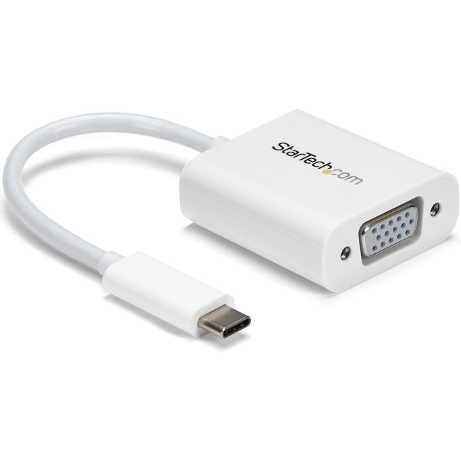 StarTech.com USB-C to VGA Adapter - White - Thunderbolt 3 Compatible - USB C Adapter - USB Type C to VGA Dongle Converter Default Title