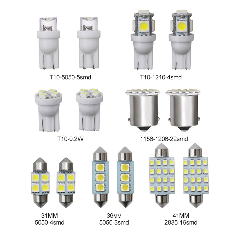 LED Car Tail Bulb Brake Lights Reverse Lamp Daytime Running Signal Light 1156 BA15S P21W 1157 P21/5W BAY15D BAU15S PY21W