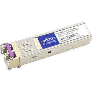 AddOn MSA and TAA Compliant 1000Base-CWDM SFP Transceiver (SMF, 1270nm, 80km, LC)