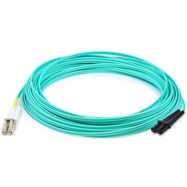 AddOn 1m LC (Male) to MT-RJ (Male) Aqua OM3 Duplex Fiber OFNR (Riser-Rated) Patch Cable