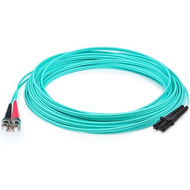 AddOn 3m MT-RJ (Male) to ST (Male) Aqua OM3 Duplex Fiber OFNR (Riser-Rated) Patch Cable Default Title