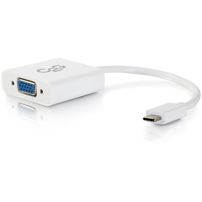 C2G USB 3.1 USB Type C to VGA Adapter - USB C to VGA White - TAA