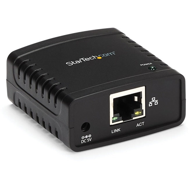 StarTech.com 10/100 Mbit/s Ethernet-zu-USB-2.0-Netzwerk-LPR-Druckserver – USB-Druckserver mit automatischer 10Base-T/100Base-TX-Erkennung