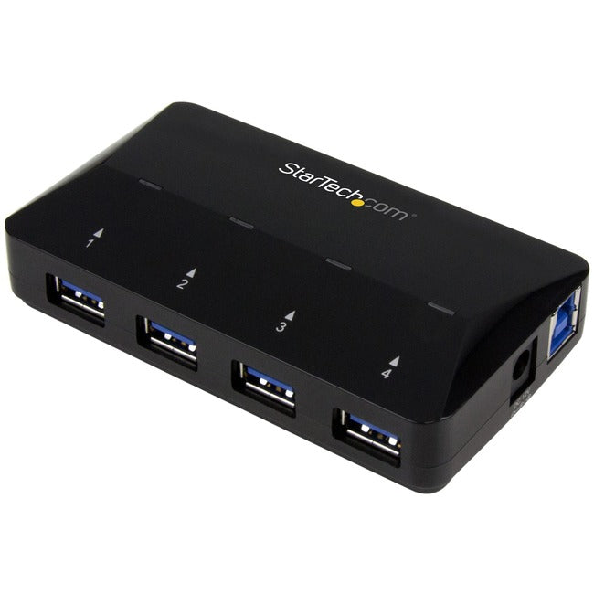 StarTech.com 4-Port USB 3.0 Hub plus Dedicated Charging Port - 1 x 2.4A Port - Desktop USB Hub and Fast-Charging Station Default Title