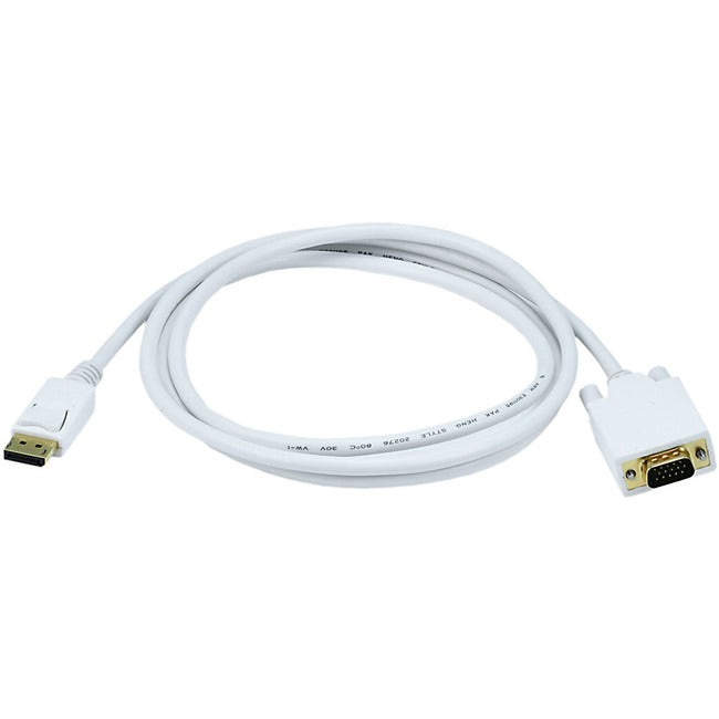 Monoprice 6ft 28AWG DisplayPort to VGA Cable - White Default Title