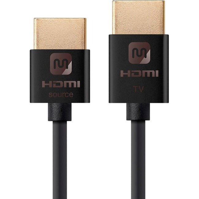 Monoprice Ultra Slim 18Gbps Active High Speed HDMI Cable, 10ft Black Default Title
