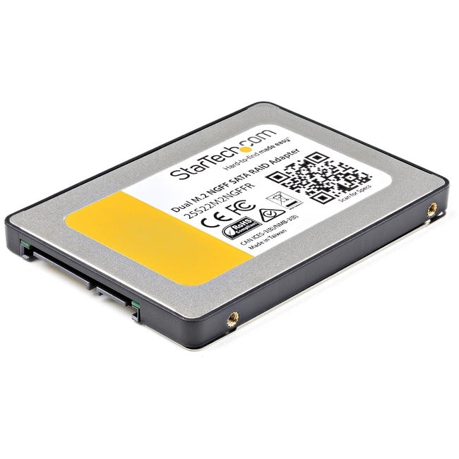 StarTech.com Dual M.2 SATA-Adapter mit RAID – 2x M.2 SSDs auf 2,5-Zoll-SATA-RAID-Adapterkonverter (6 Gbit/s) mit TRIM-Unterstützung
