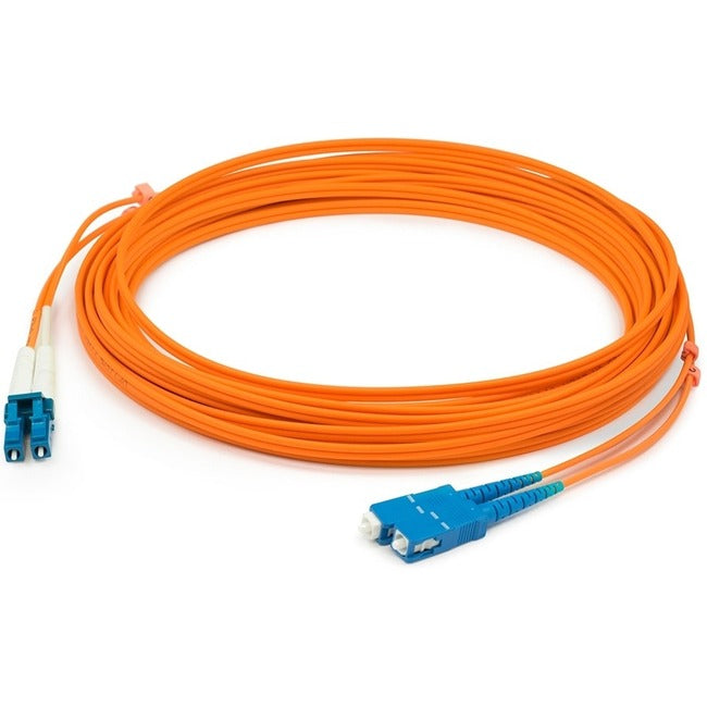 AddOn 15 m HP 221691-B23 kompatibles LC (Stecker) auf SC (Stecker) Orange OM1 Duplex Fiber OFNR (Riser-Rated) Patchkabel