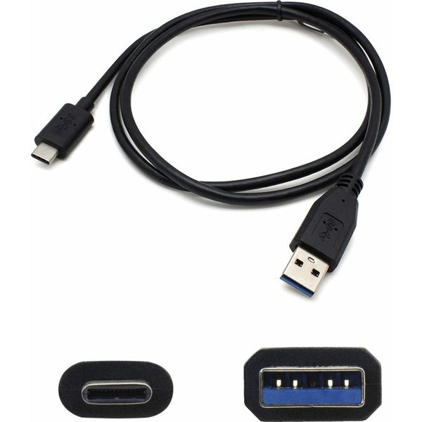 AddOn 1m USB 3.1 (C) Male to USB 3.0 (A) Male Black Adapter Cable Default Title