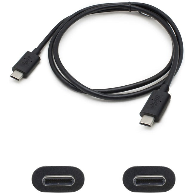 AddOn 5-Pack of 1m USB 3.1 (C) Male to Male Black Cables