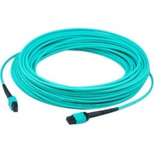 AddOn 4m MPO (Female) to MPO (Female) 12-strand Aqua OM4 Crossover Fiber OFNR (Riser-Rated) Patch Cable Default Title