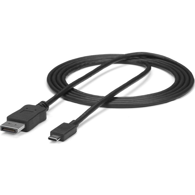 StarTech.com USB C to DisplayPort Cable - 6 ft / 2m - USB-C DisplayPort Cable - USB Type C Monitor Cable - DP to USB C Cable - Works with USB-C devices such as MacBook, MacBook Pro, 2018 iPad Pro, HP Pro Tablet 608 G1, Thinkpad Yoga 900s