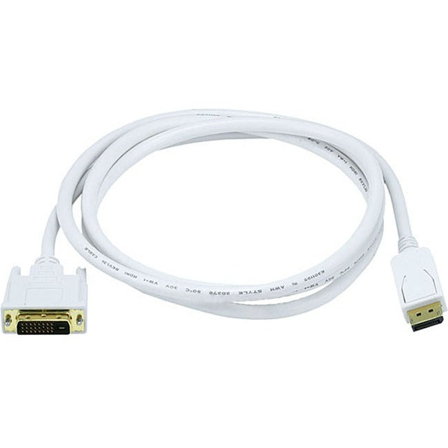 Monoprice 6ft 28AWG DisplayPort to DVI Cable - White Default Title