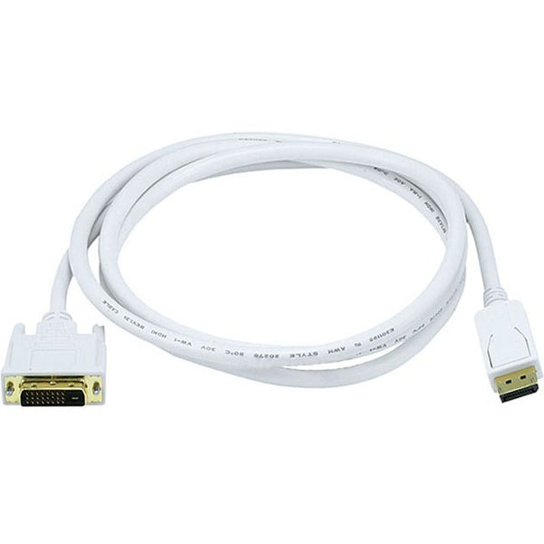 Monoprice 6ft 28AWG DisplayPort to DVI Cable - White Default Title